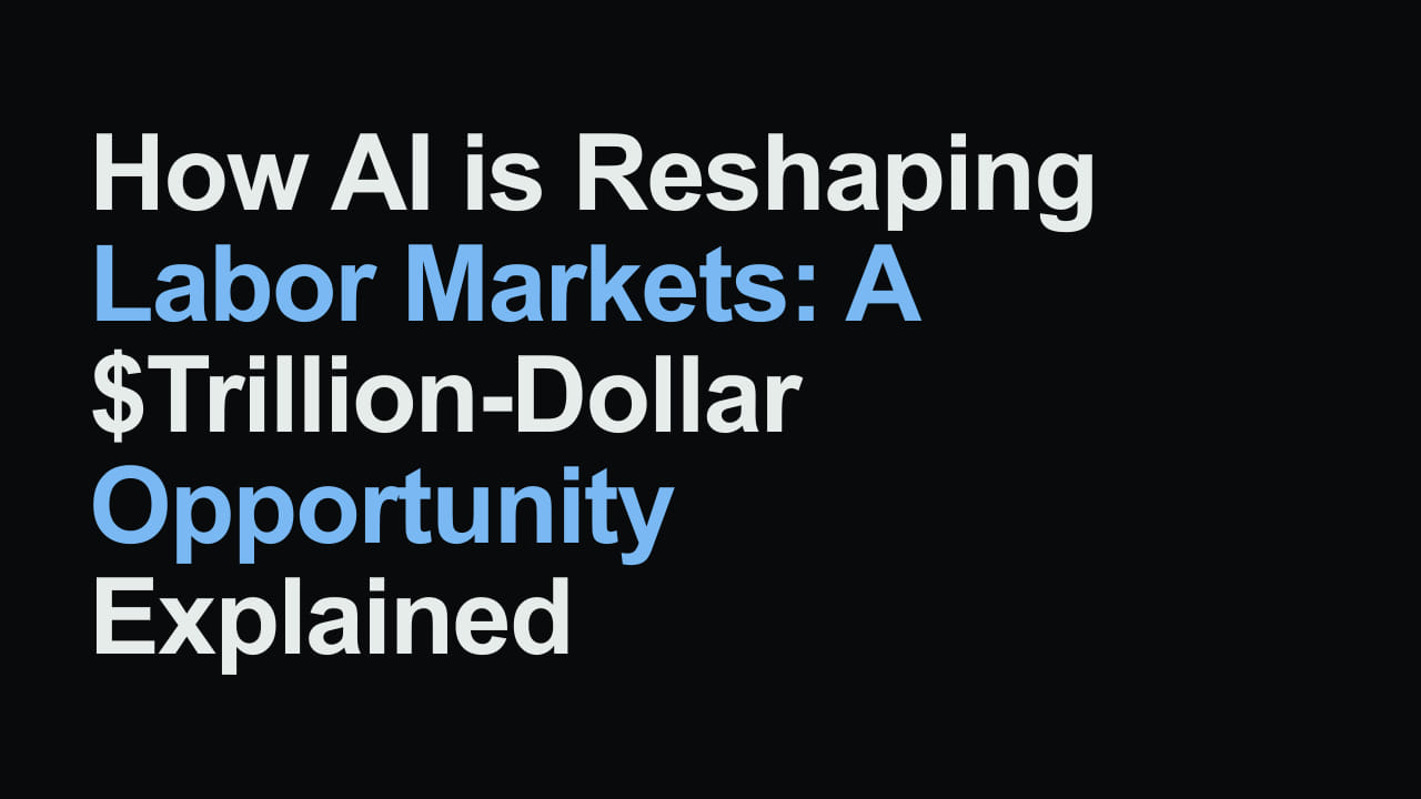 Title card reading: How AI is Reshaping Labor Markets: A $Trillion-Dollar Opportunity Explained
