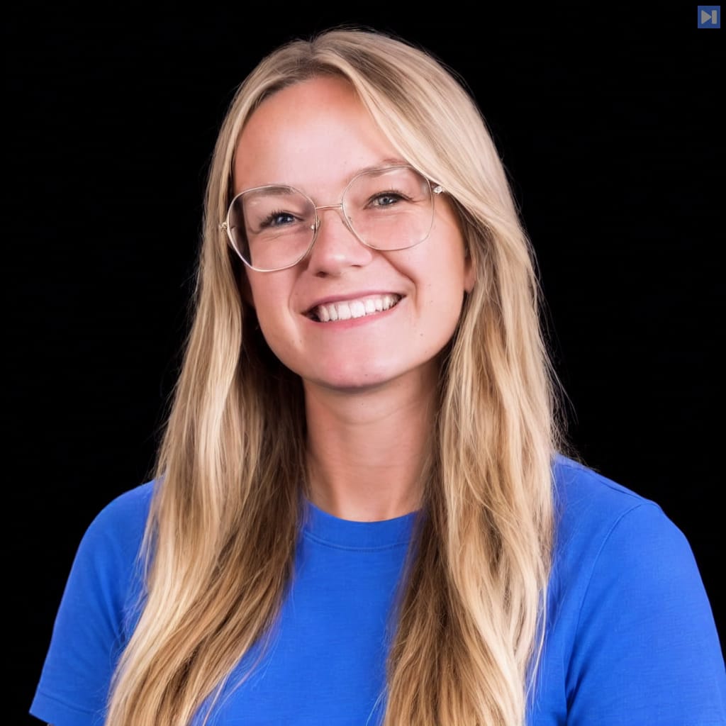 Head-and-shoulders portrait of Annabell Schäfer against a black background.