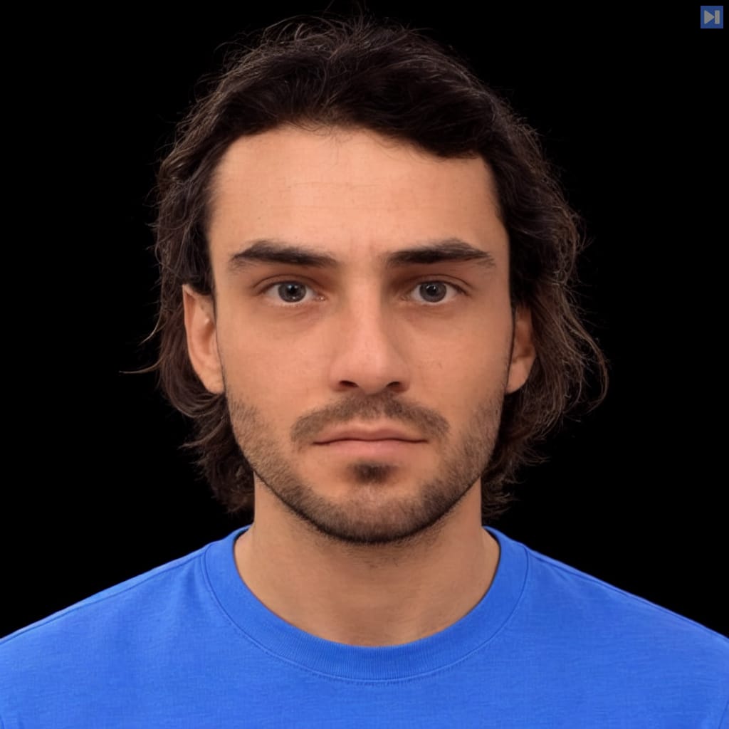 Head-and-shoulders portrait of Benjamin Clavié against a black background.