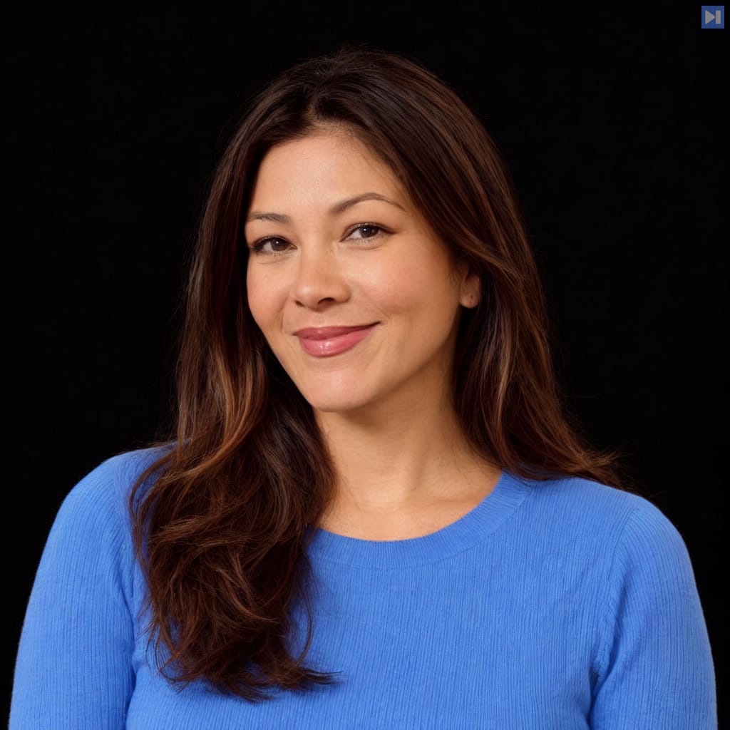 Head-and-shoulders portrait of Catherine Goetze against a black background.