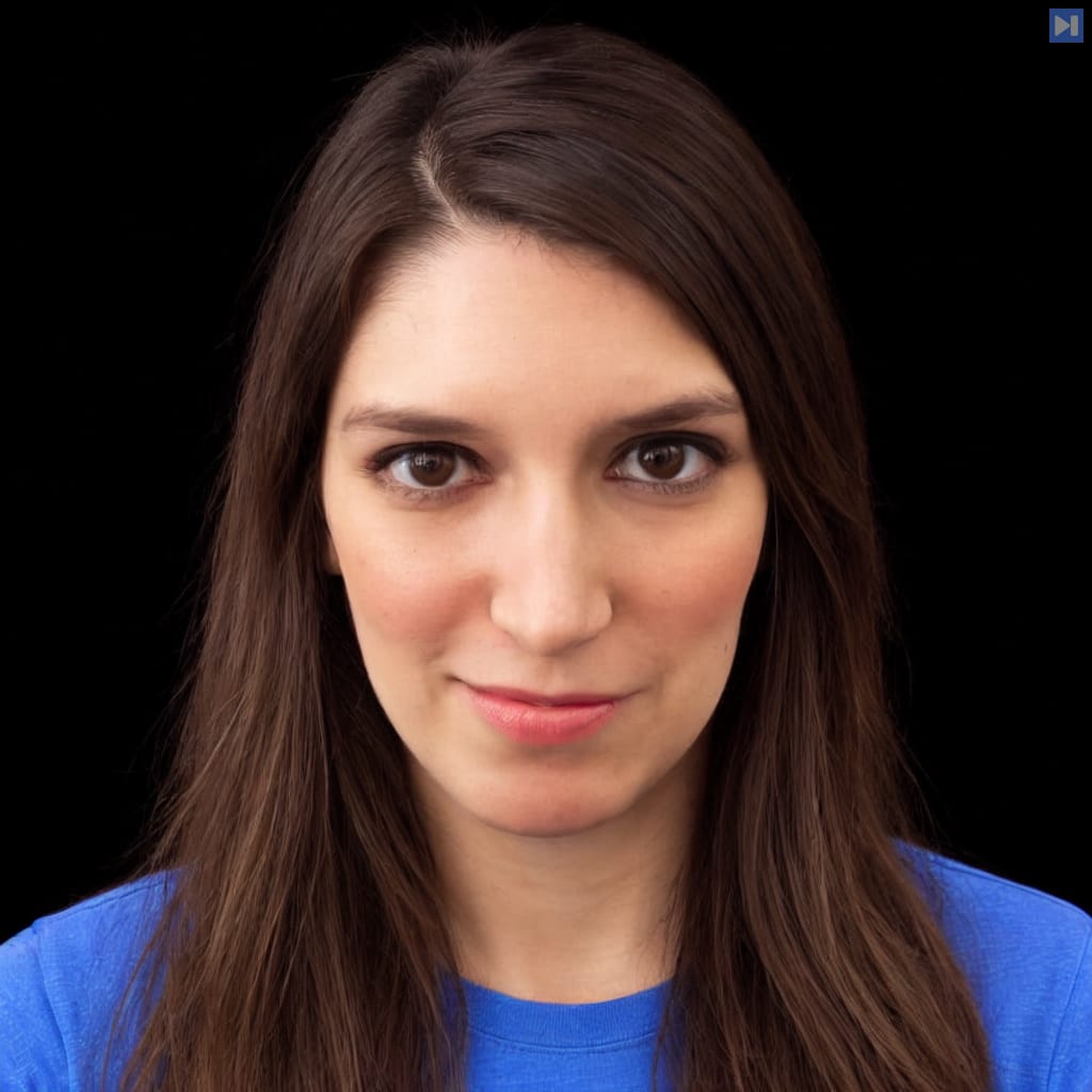 Head-and-shoulders portrait of Christina Warren against a black background.