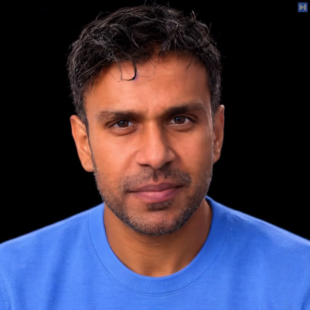 Head-and-shoulders portrait of Curt Jaimungal against a black background.