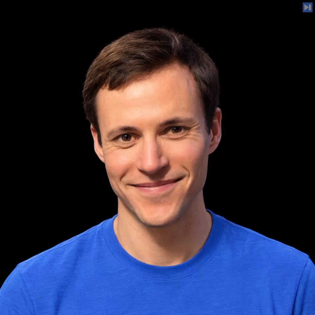 Head-and-shoulders portrait of Dan Selsam against a black background.
