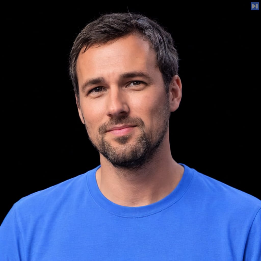 Head-and-shoulders portrait of Daniel Svonava against a black background.