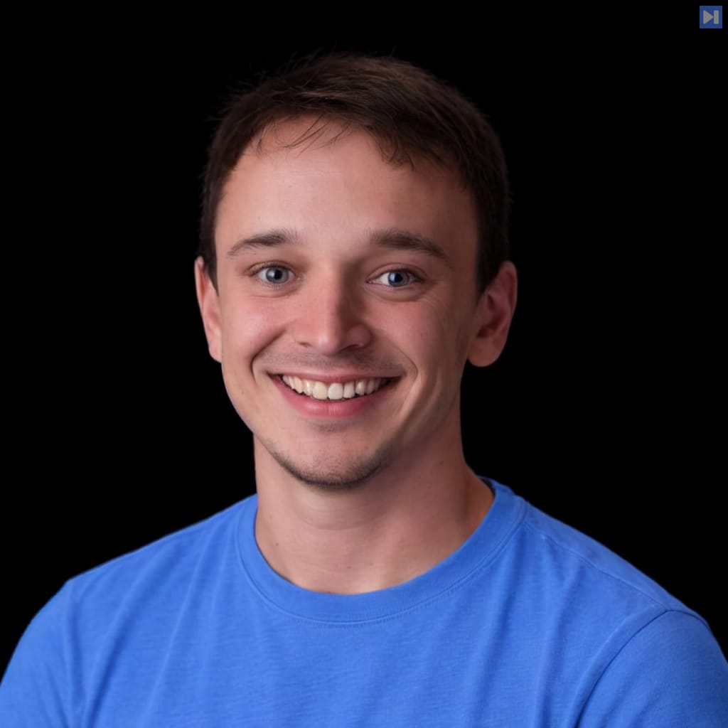 Head-and-shoulders portrait of Davis Palmie against a black background.
