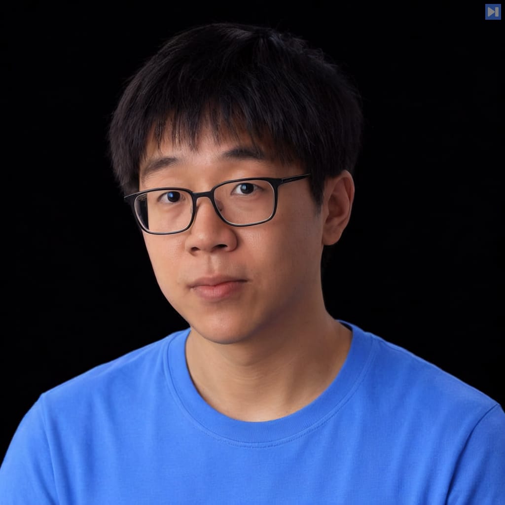 Head-and-shoulders portrait of Erik Chen against a black background.