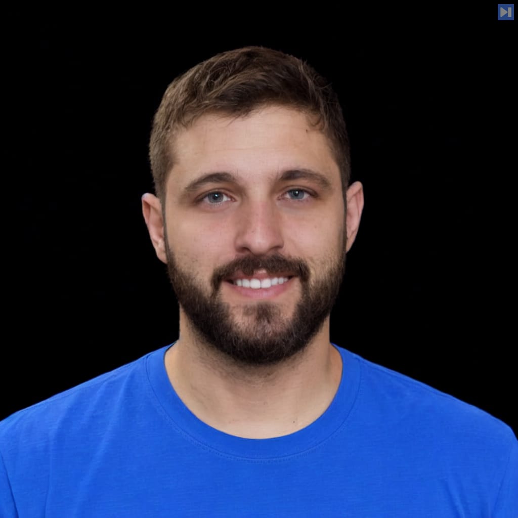 Head-and-shoulders portrait of Felipe Blanes against a black background.