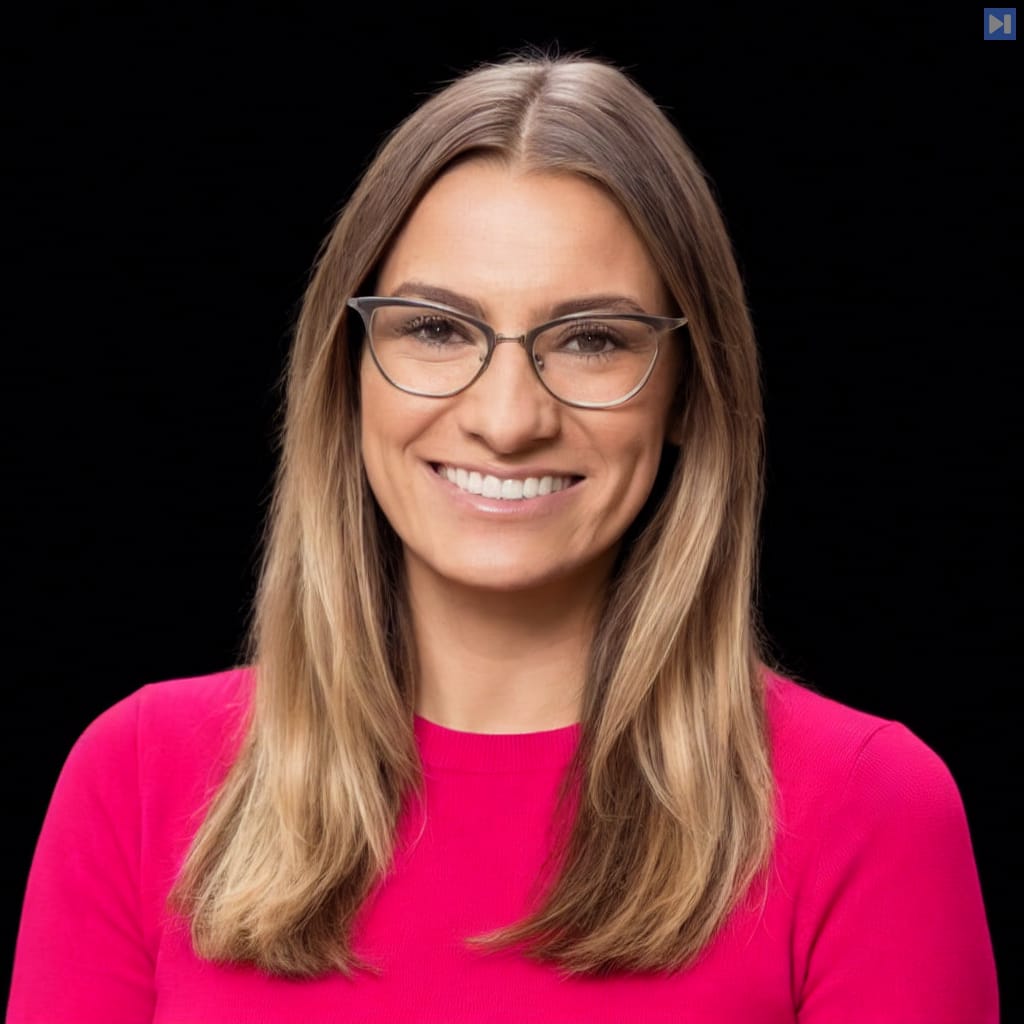 Head-and-shoulders portrait of Francesca LaBianca against a black background.