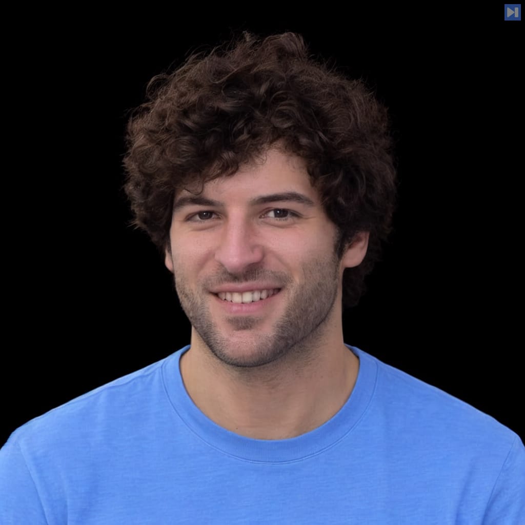 Head-and-shoulders portrait of Francesco Bonacci against a black background.