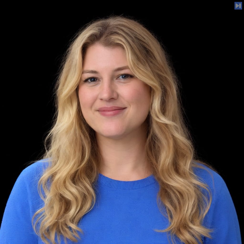 Head-and-shoulders portrait of Hanna Lichtenberg against a black background.
