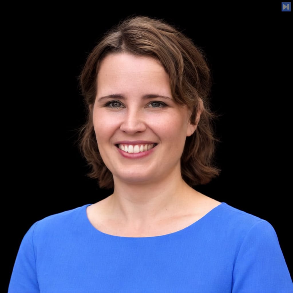 Head-and-shoulders portrait of Helen Toner against a black background.