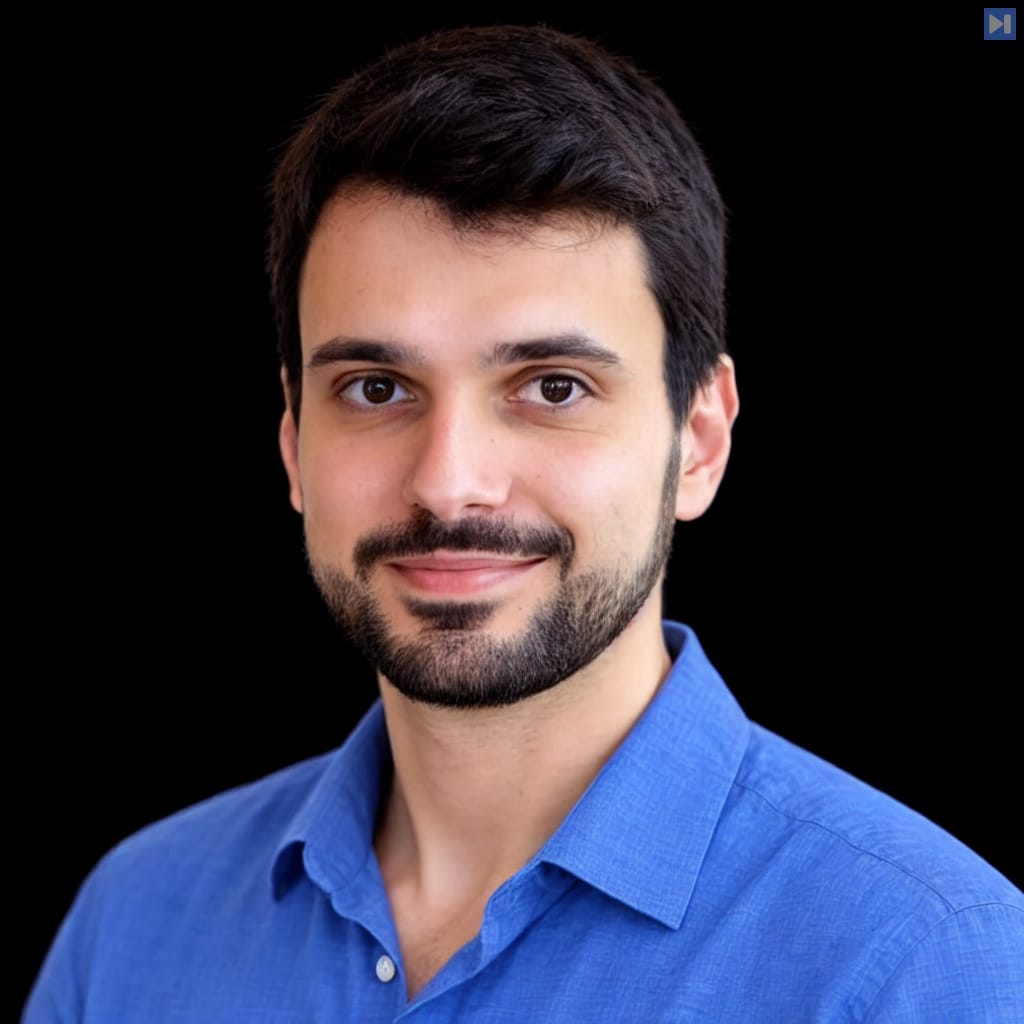 Head-and-shoulders portrait of Ido Salomon against a black background.