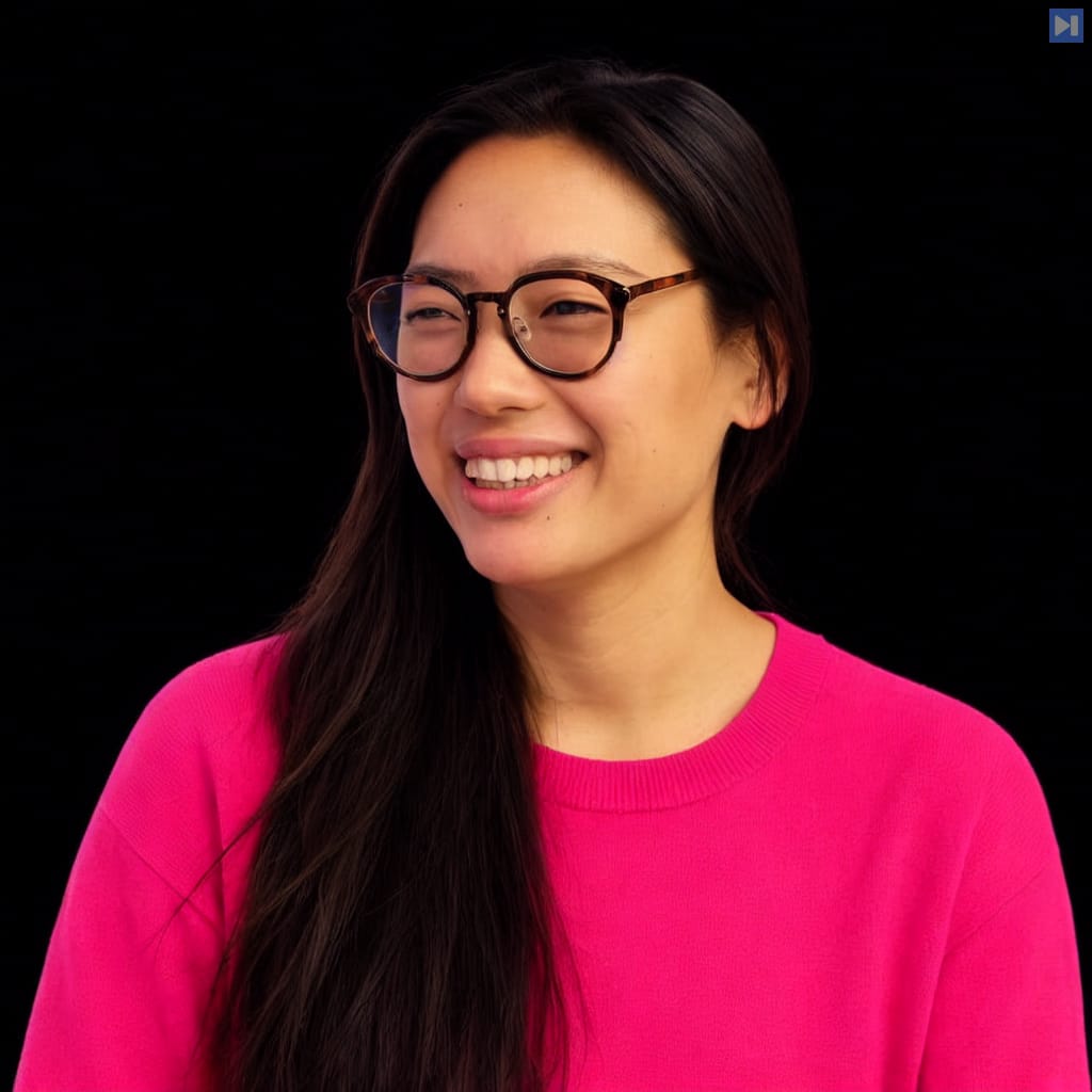 Head-and-shoulders portrait of Iris ten Teije against a black background.