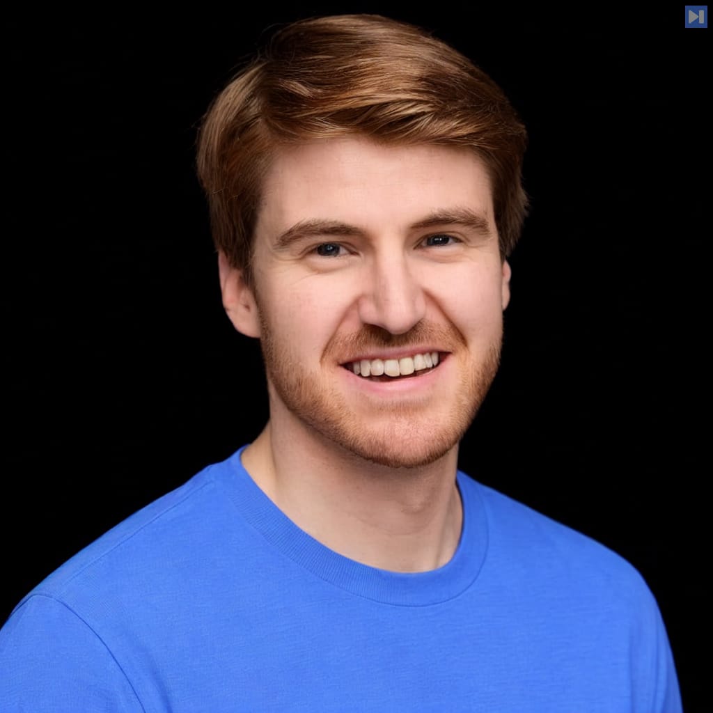 Head-and-shoulders portrait of Jamie Cuffe against a black background.