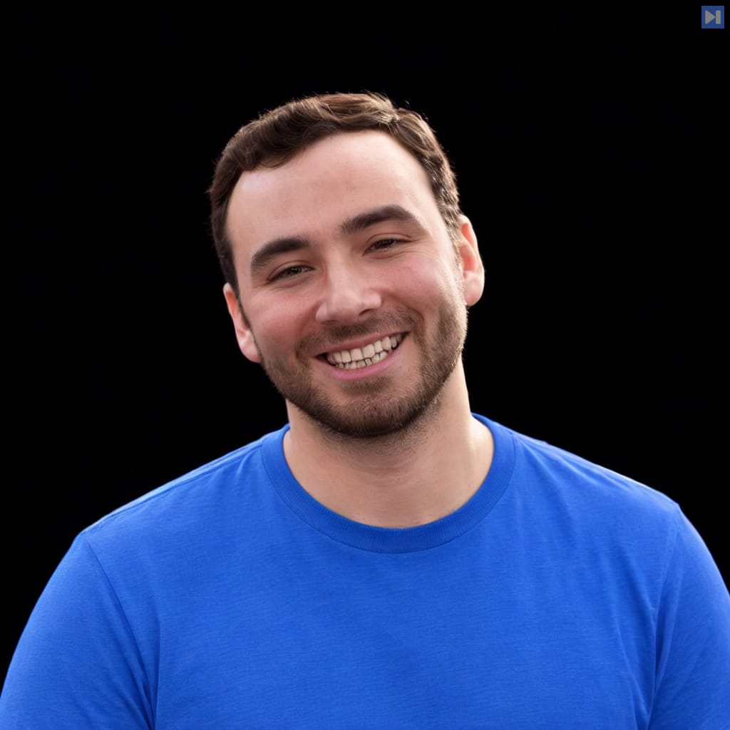 Head-and-shoulders portrait of Jediah Katz against a black background.