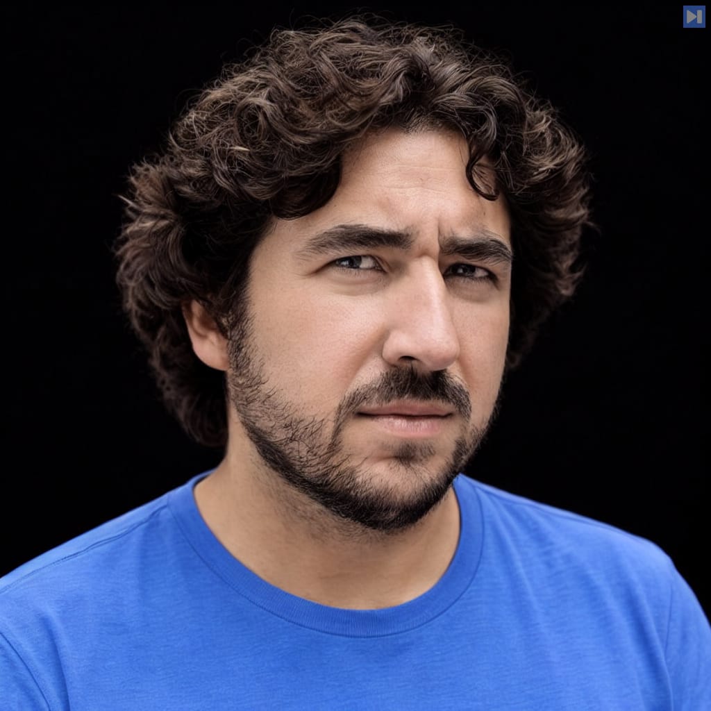 Head-and-shoulders portrait of John Gruber against a black background.