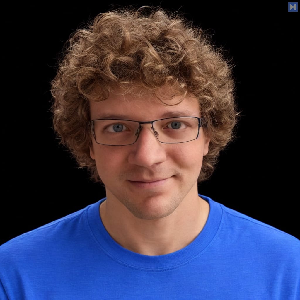 Head-and-shoulders portrait of Kenton Varda against a black background.