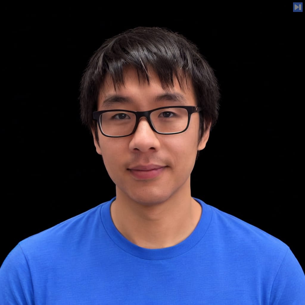 Head-and-shoulders portrait of Kevin Lin against a black background.