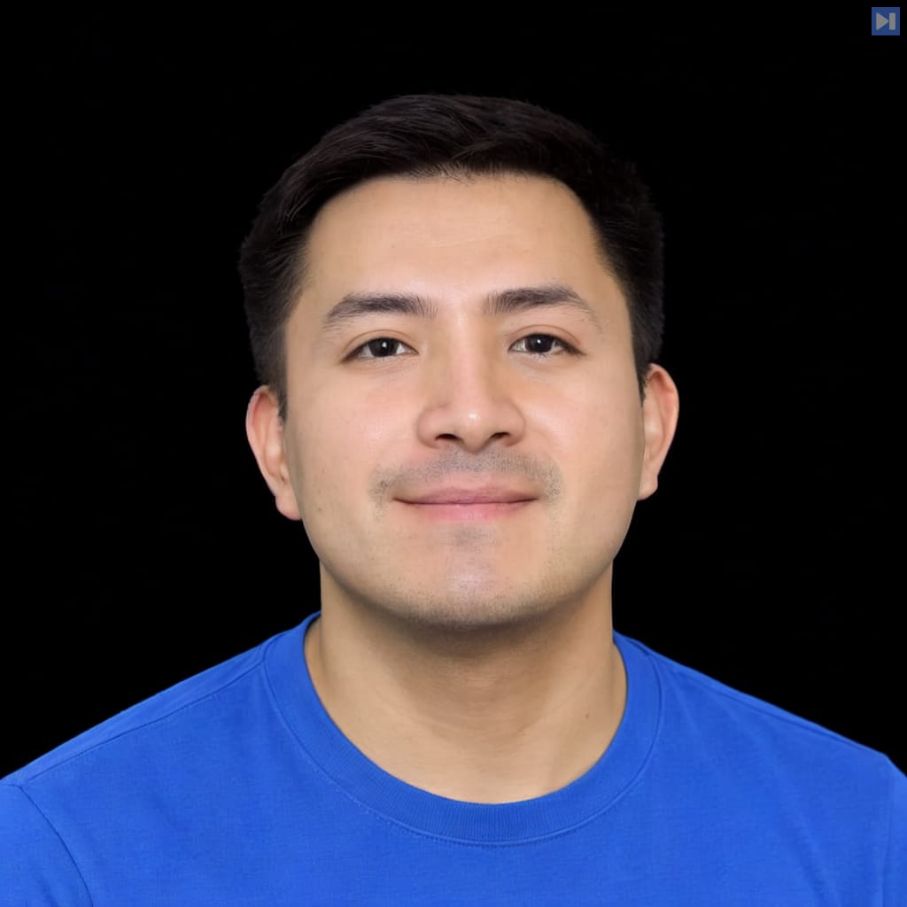 Head-and-shoulders portrait of Kevin Orellana against a black background.