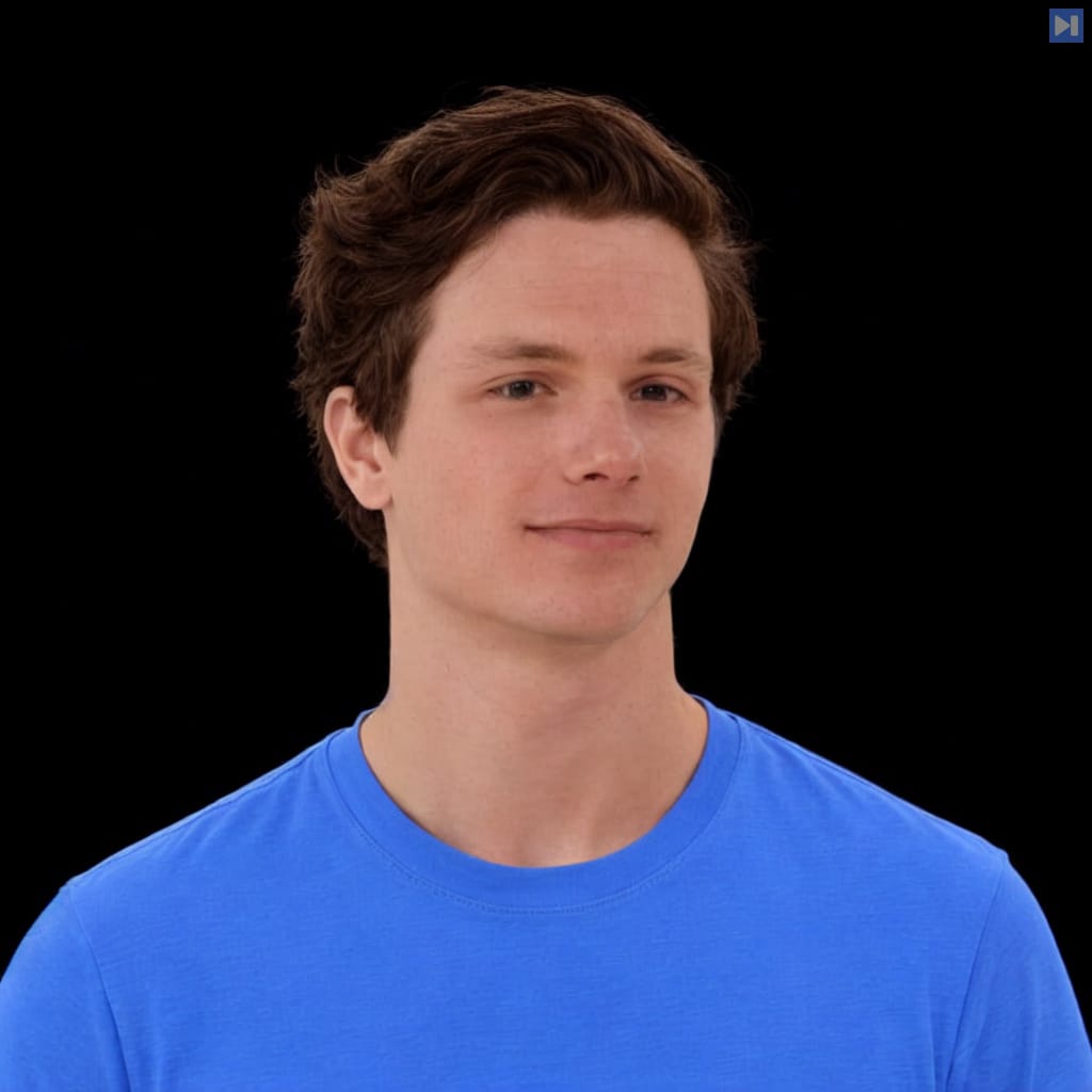 Head-and-shoulders portrait of Kyle Mistele against a black background.