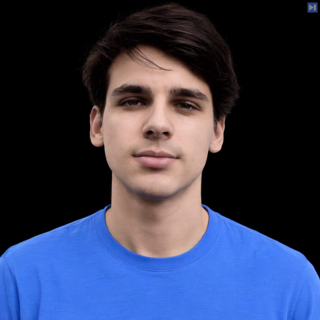 Head-and-shoulders portrait of Leo Platzer against a black background.