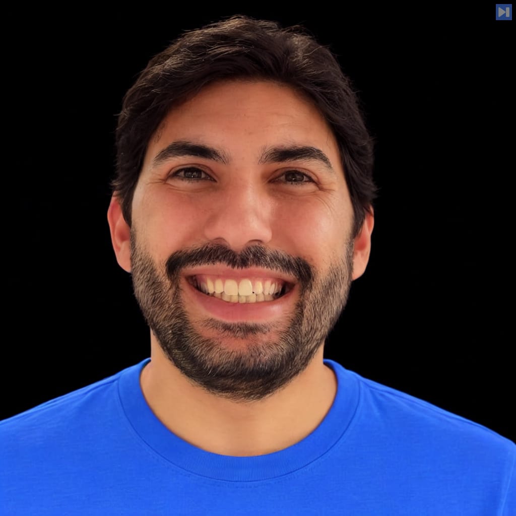 Head-and-shoulders portrait of Lucas Palma against a black background.