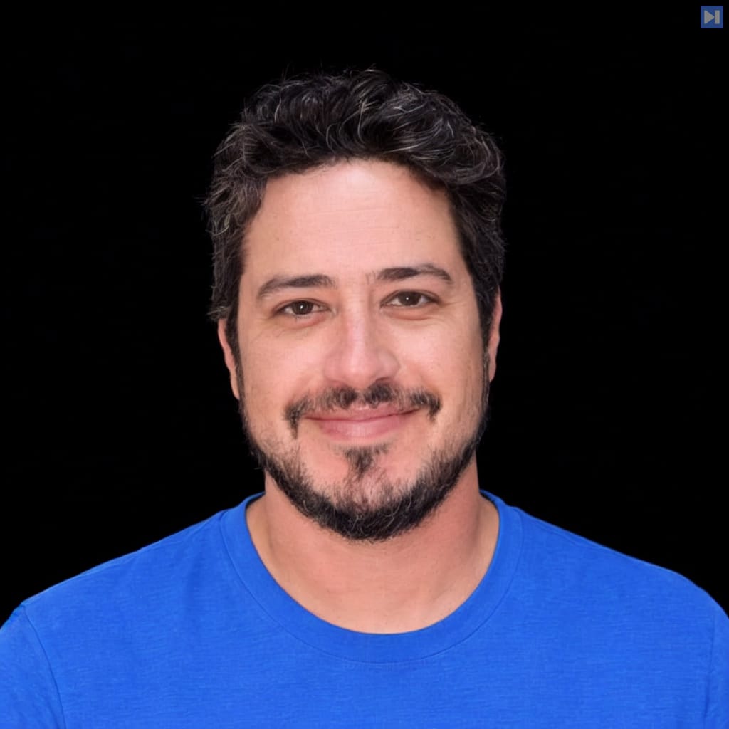 Head-and-shoulders portrait of Maor Bril against a black background.