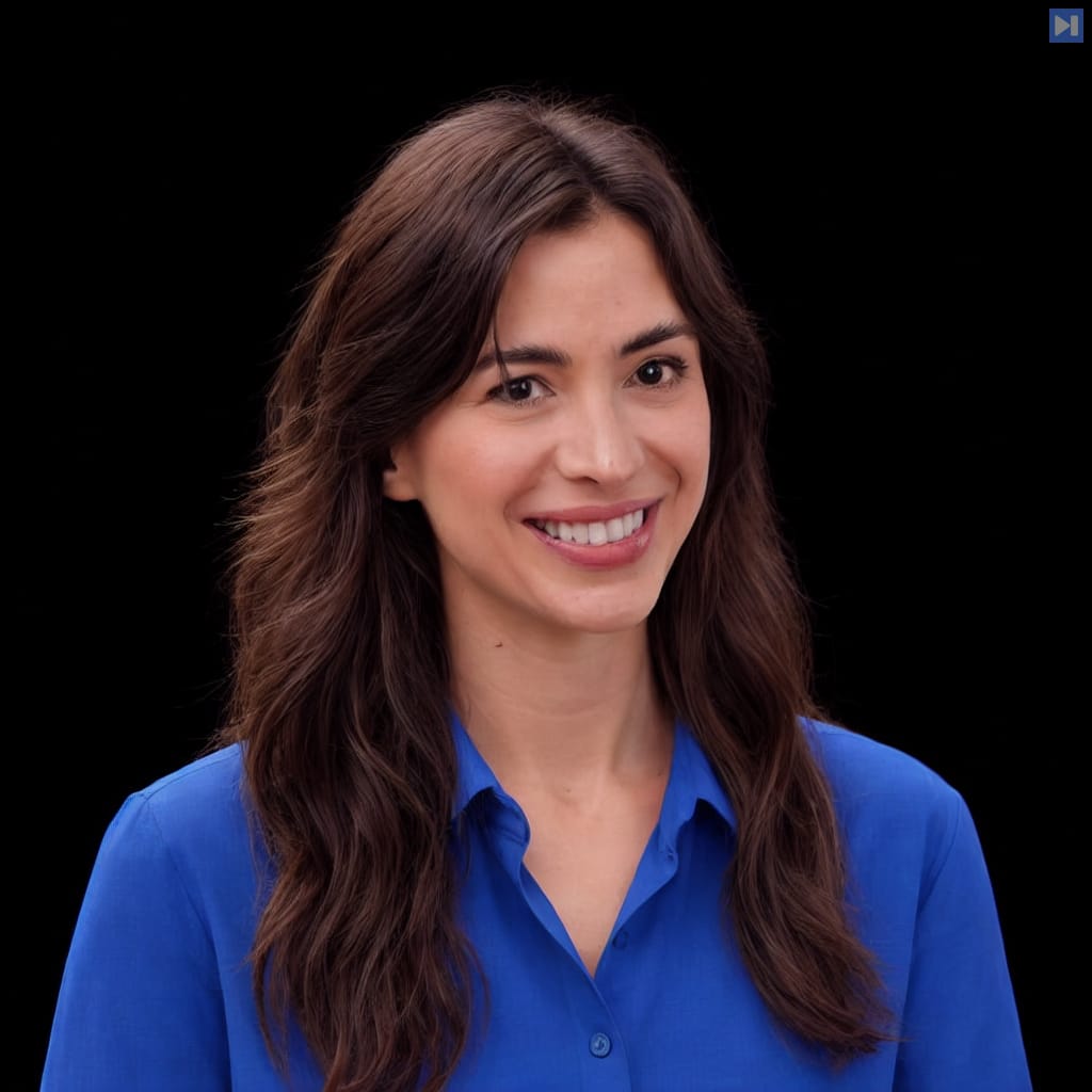 Head-and-shoulders portrait of Marina Mogilko against a black background.