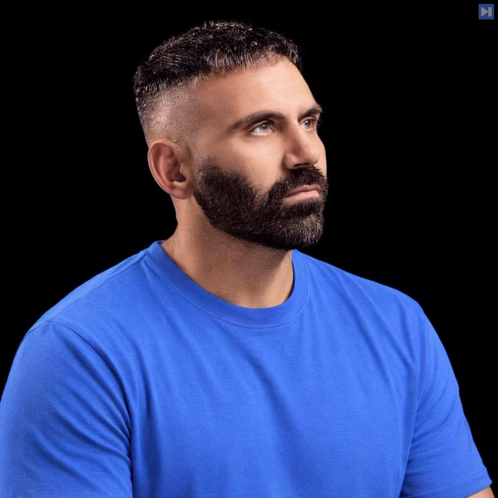 Head-and-shoulders portrait of Mark Brazil against a black background.