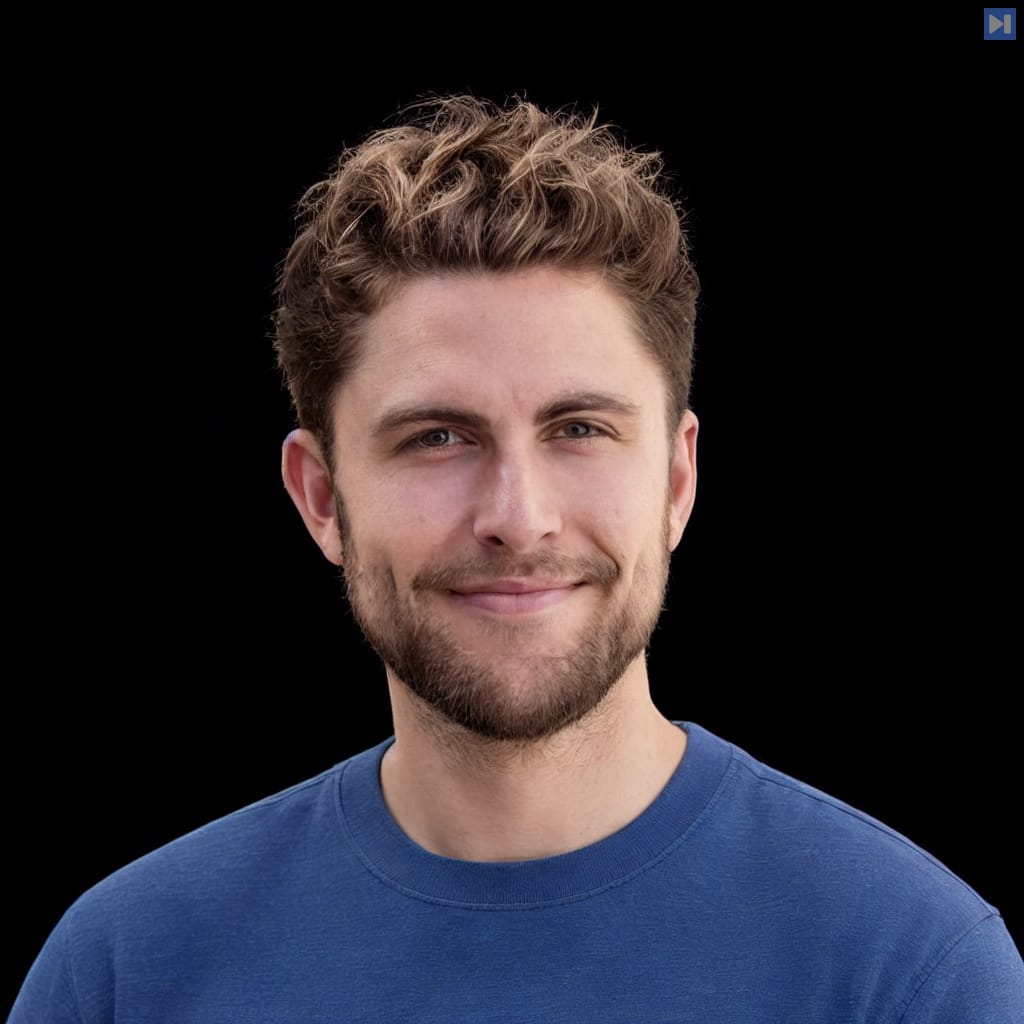 Head-and-shoulders portrait of Matt Loszak against a black background.