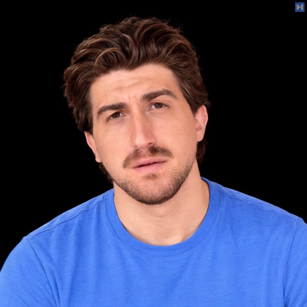 Head-and-shoulders portrait of Max Blade against a black background.