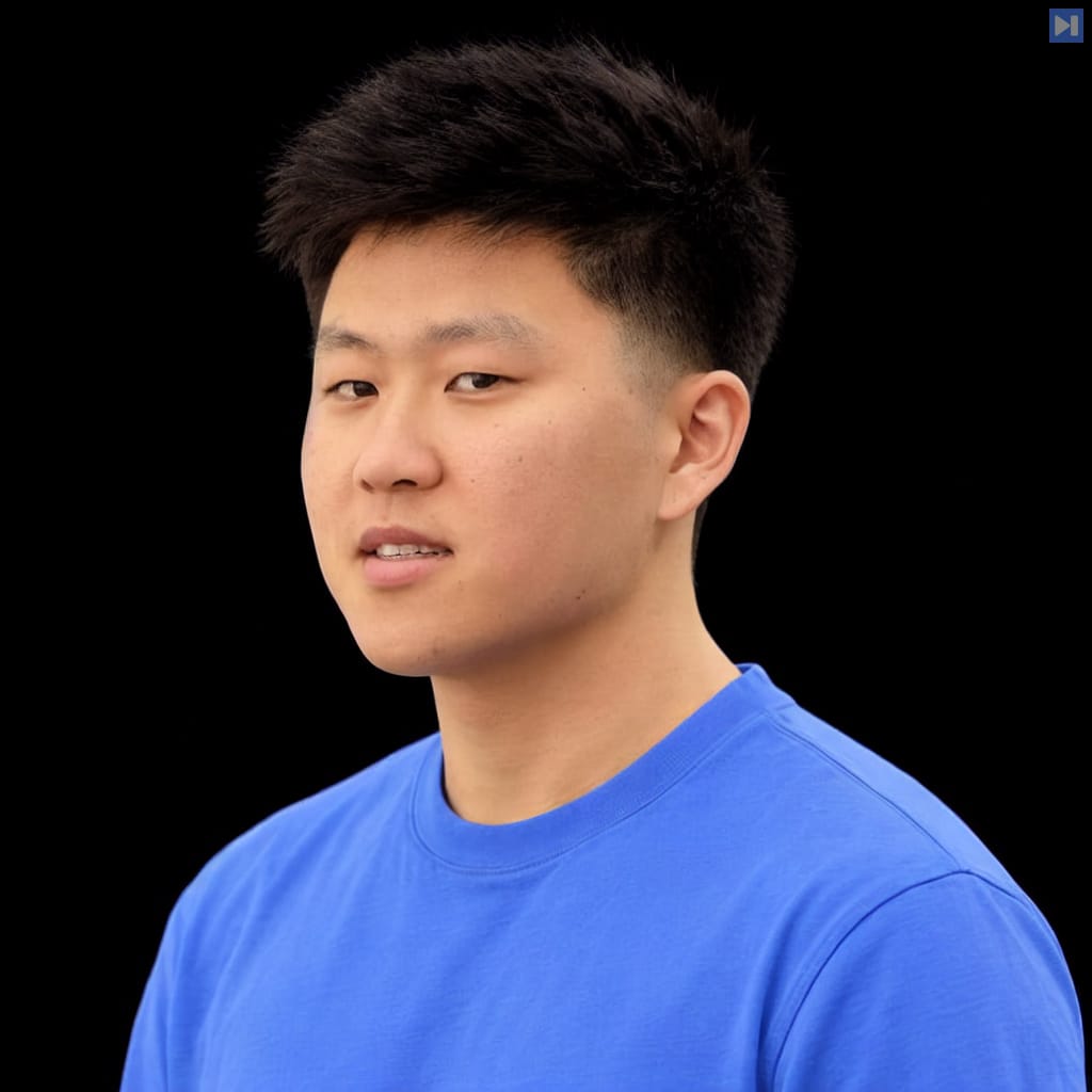 Head-and-shoulders portrait of Nate Herk against a black background.