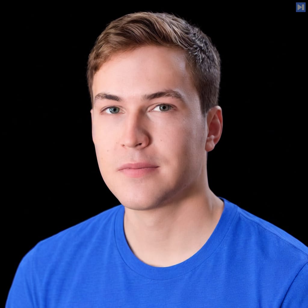 Head-and-shoulders portrait of Niko McCarty against a black background.