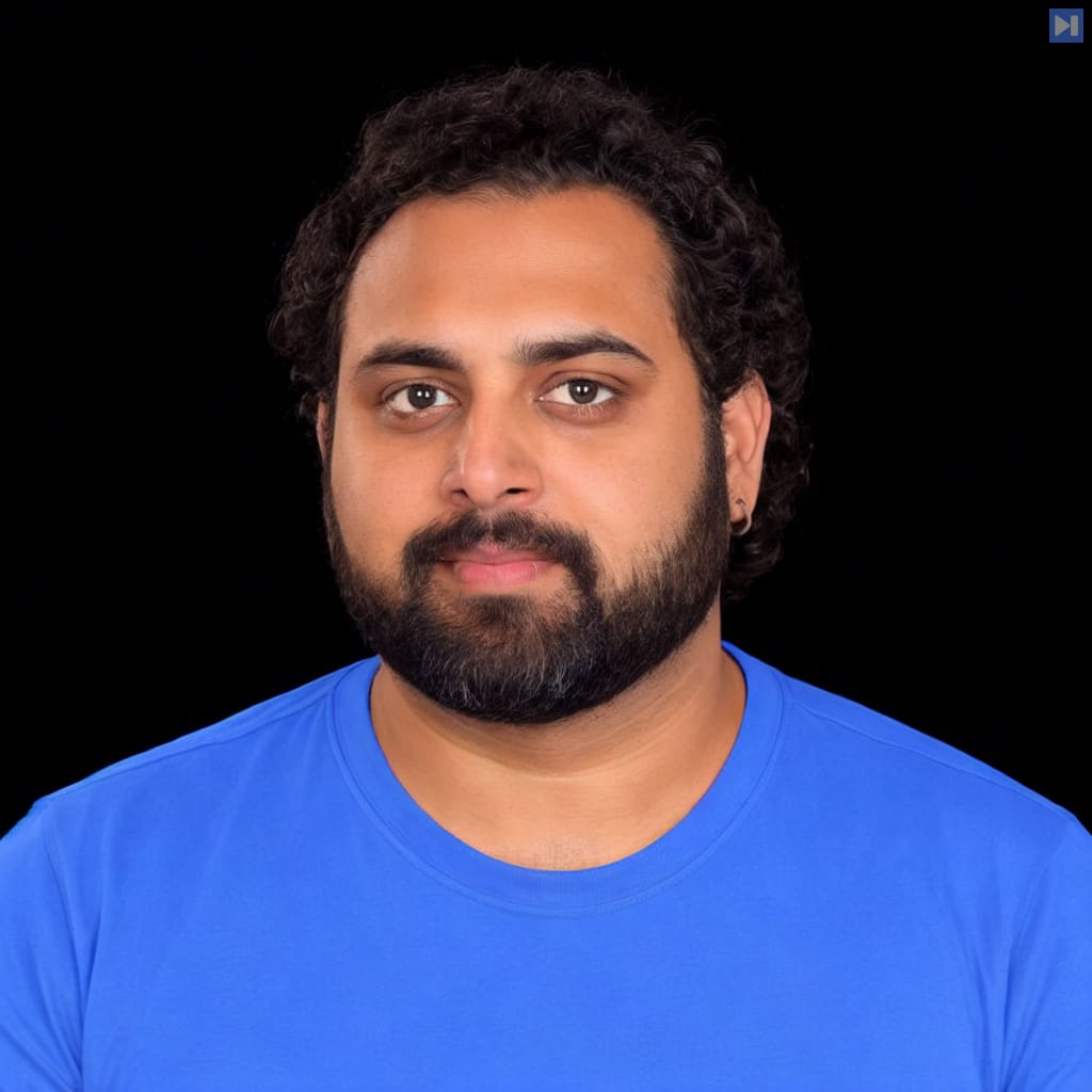 Head-and-shoulders portrait of Parth Sareen against a black background.