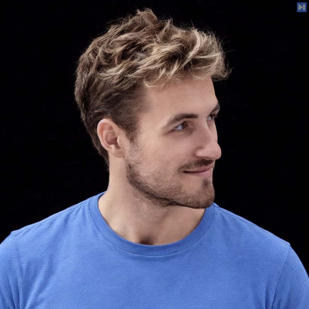Head-and-shoulders portrait of Pierce Freeman against a black background.