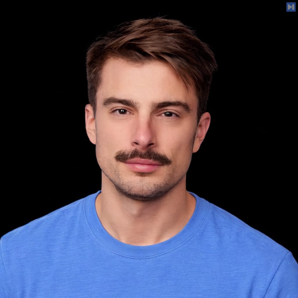 Head-and-shoulders portrait of Rafal Wilinski against a black background.