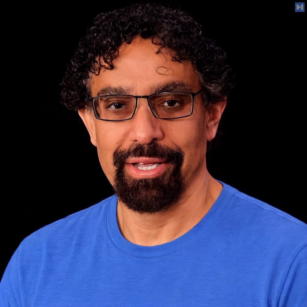 Head-and-shoulders portrait of Ramez Naam against a black background.