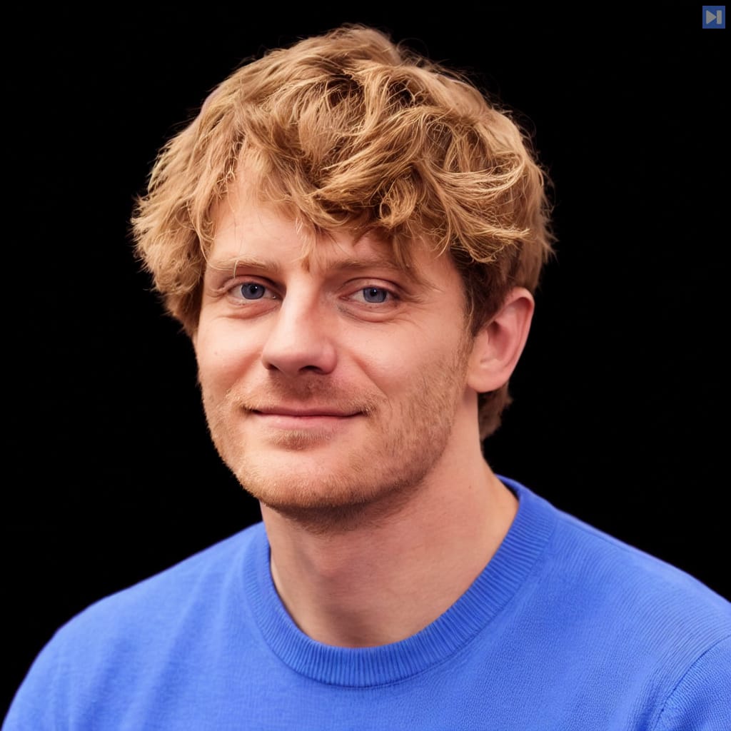 Head-and-shoulders portrait of Richard Socher against a black background.