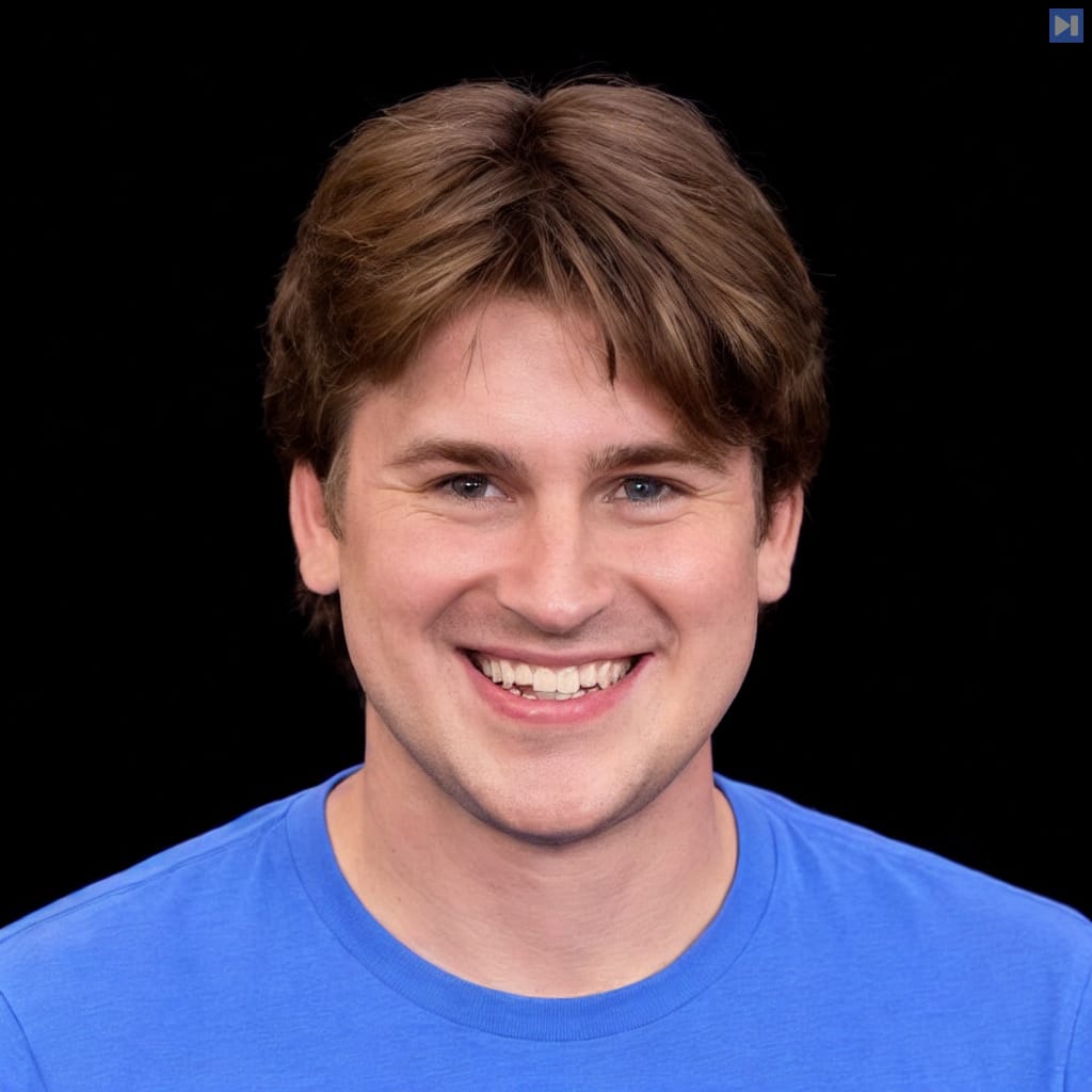 Head-and-shoulders portrait of Ryan Vogel against a black background.