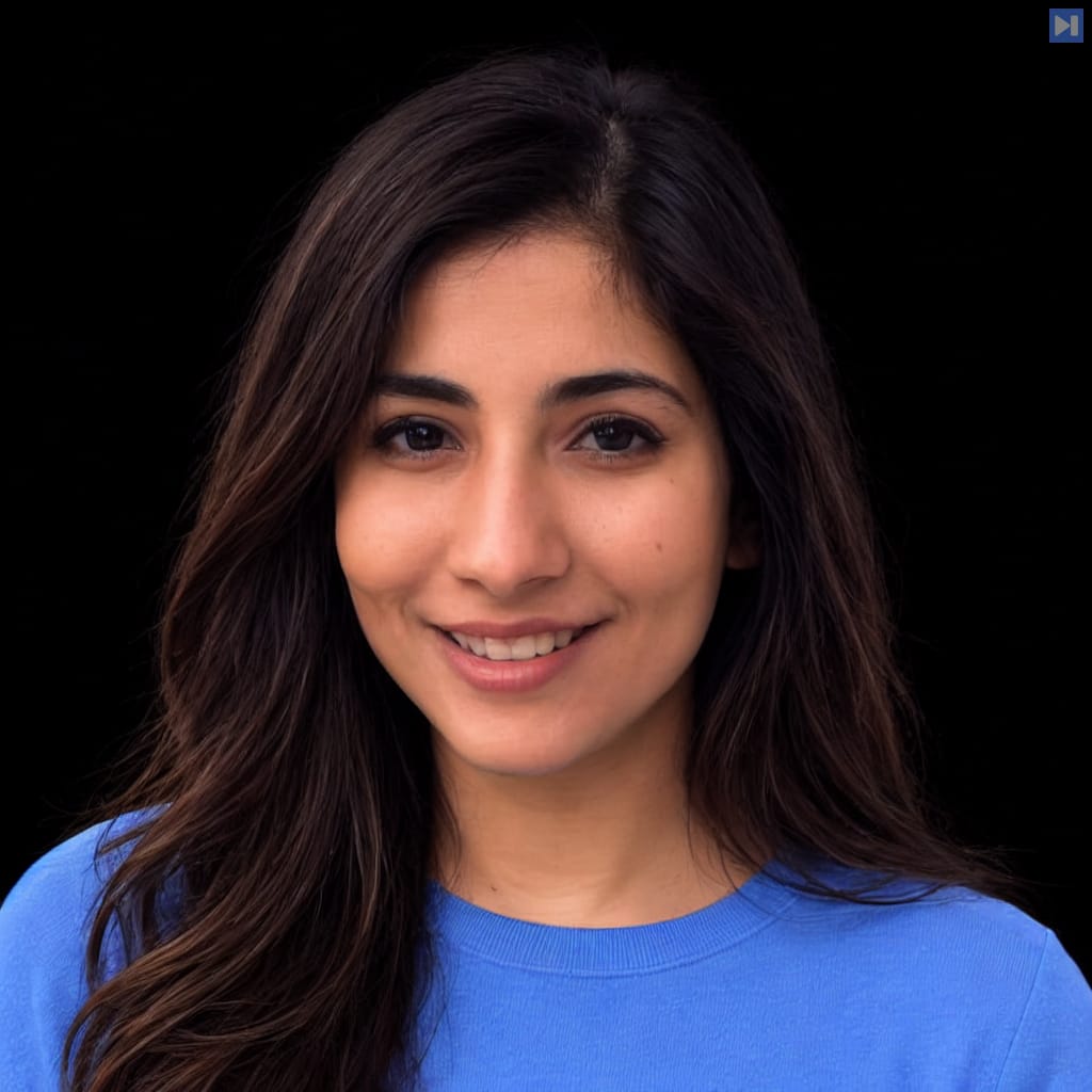 Head-and-shoulders portrait of Shreya Rajpal against a black background.