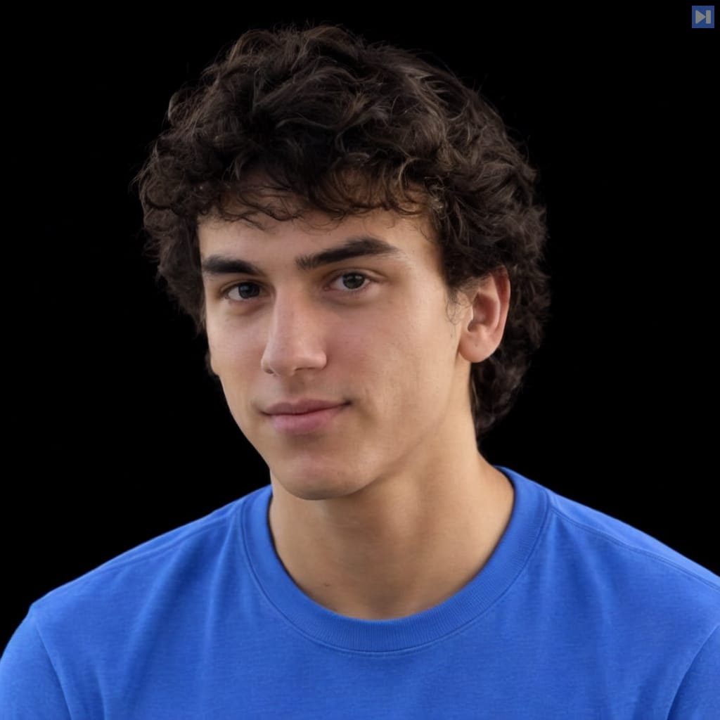 Head-and-shoulders portrait of Simon Mahns against a black background.