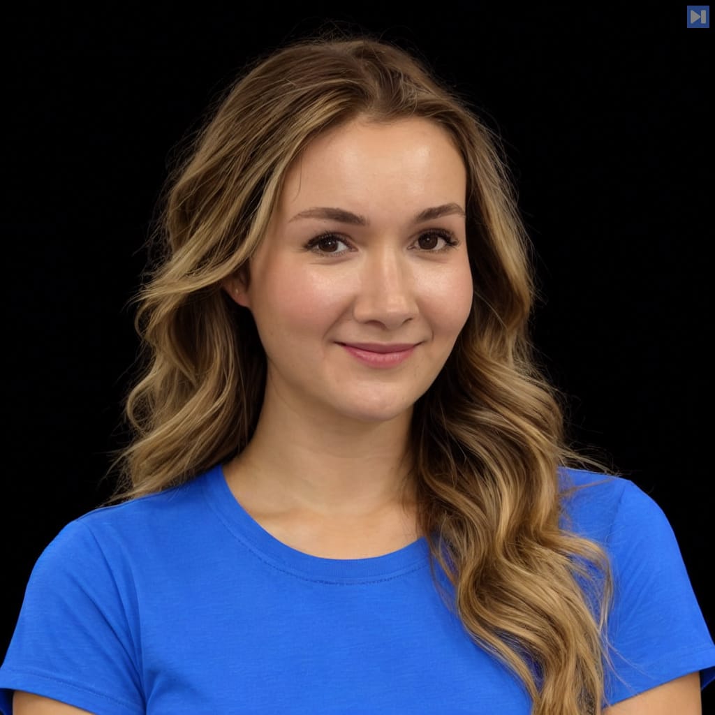 Head-and-shoulders portrait of Sofia Jakovcevic against a black background.