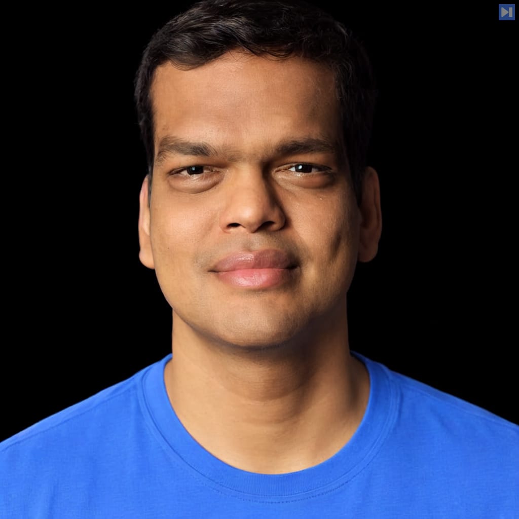 Head-and-shoulders portrait of Sriram Krishnan against a black background.