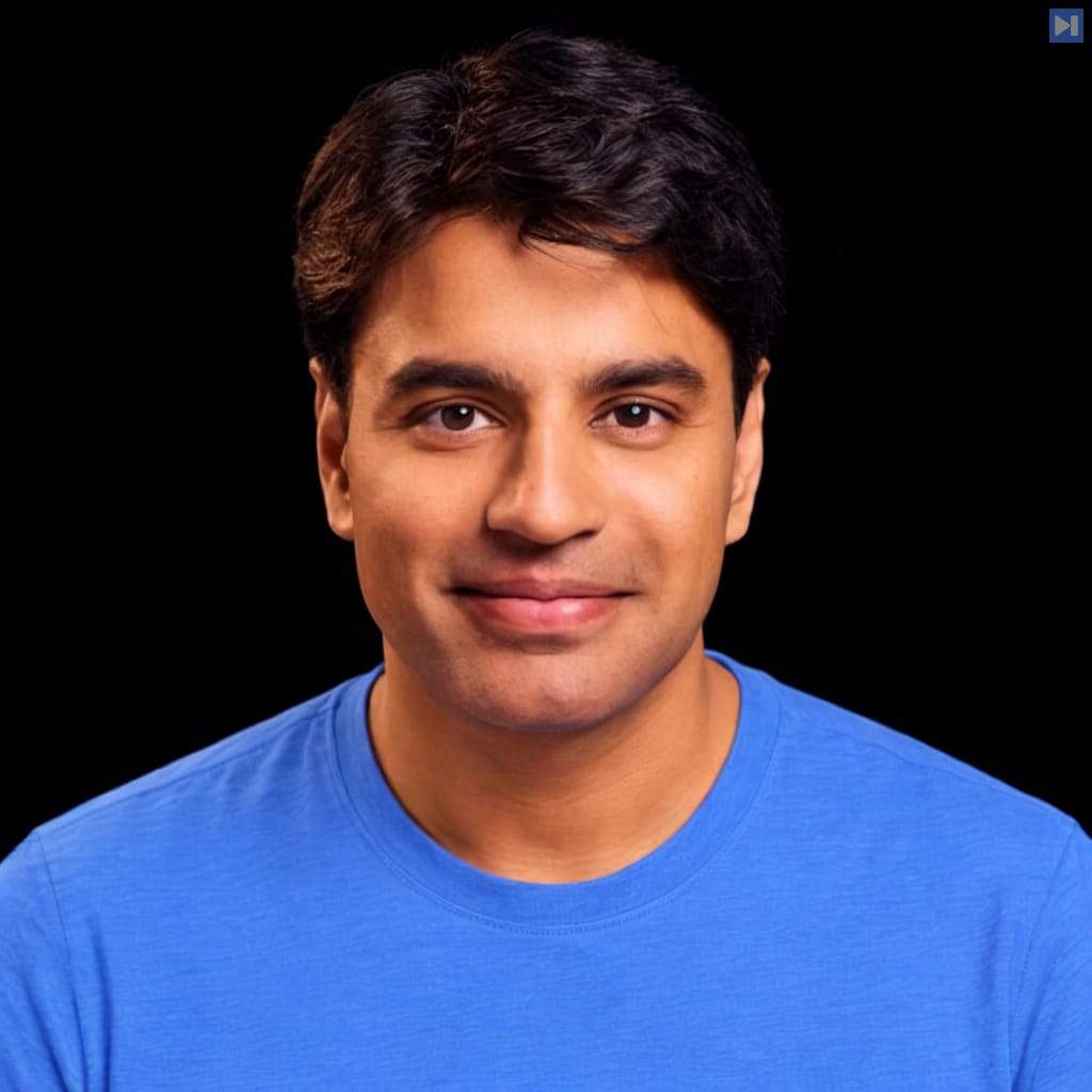 Head-and-shoulders portrait of Suddu Seshadri against a black background.