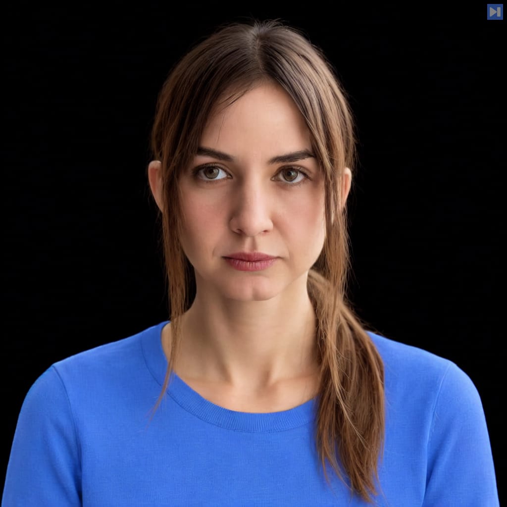 Head-and-shoulders portrait of Tereza Tizkova against a black background.