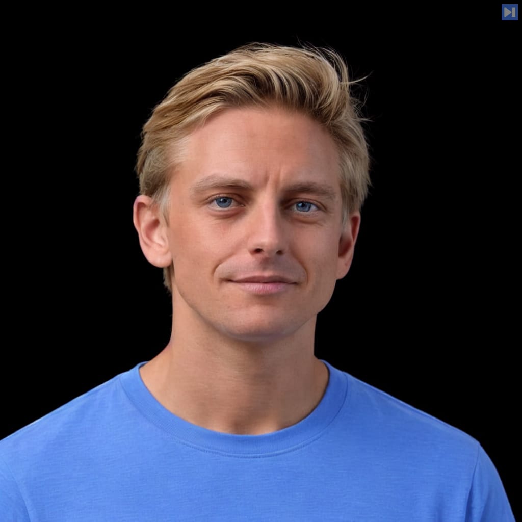 Head-and-shoulders portrait of Thomas Schouten against a black background.