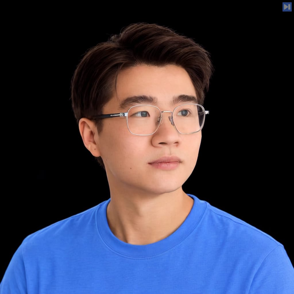 Head-and-shoulders portrait of Tony Zhao against a black background.