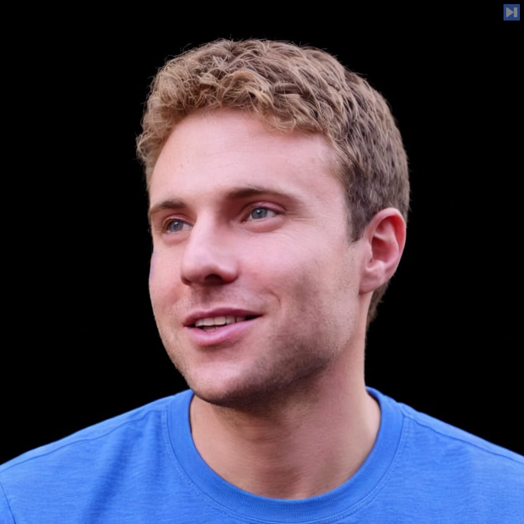 Head-and-shoulders portrait of Trey Holterman against a black background.