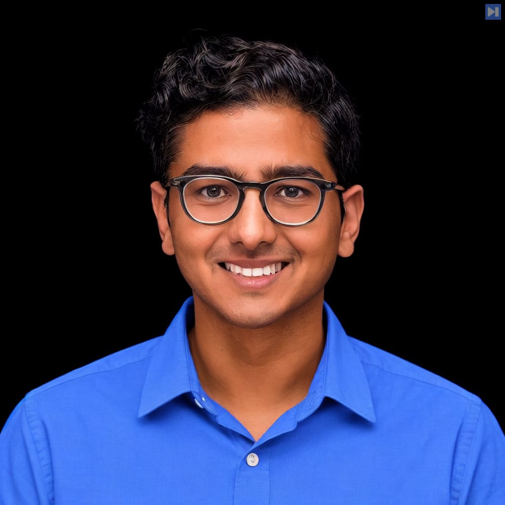 Head-and-shoulders portrait of Vaibhav Gupta against a black background.