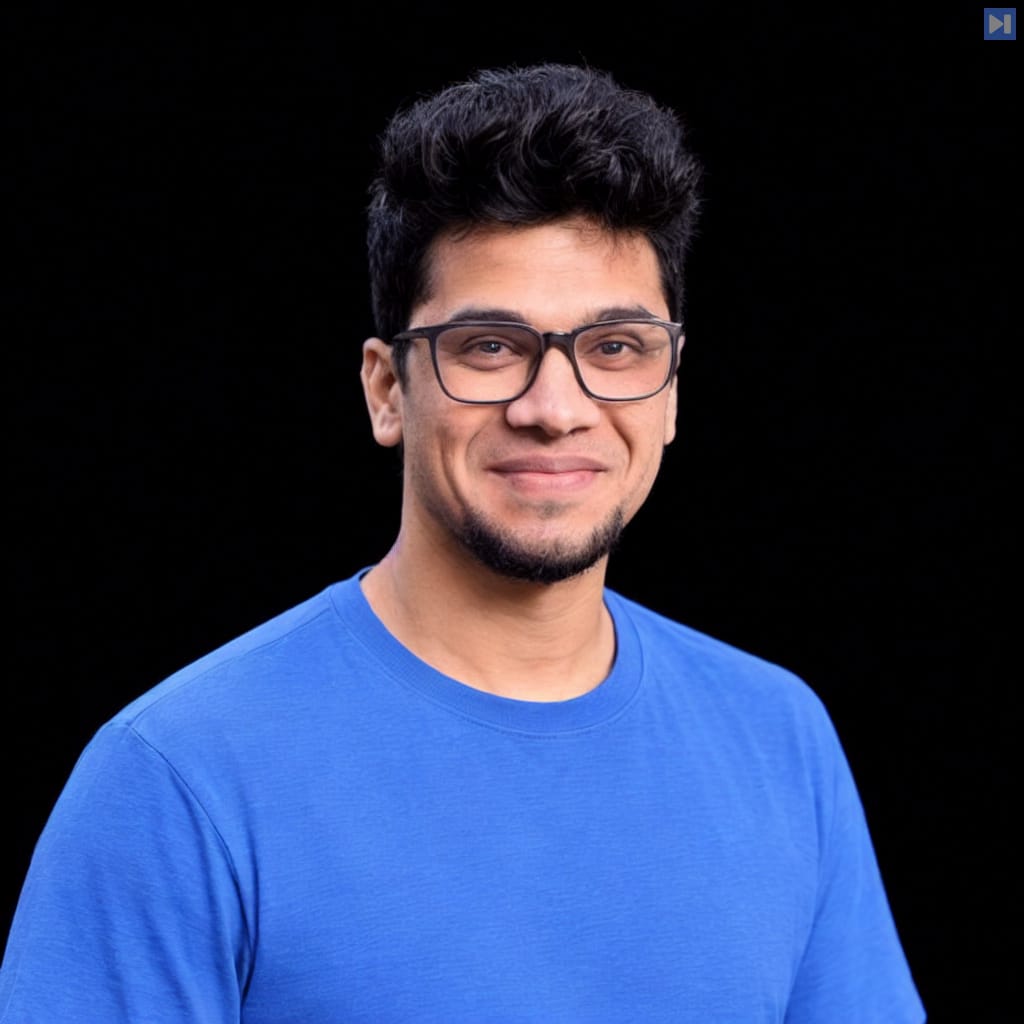 Head-and-shoulders portrait of Vaibhav Srivastav against a black background.